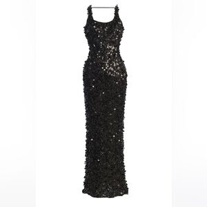 Black Sparkling Moments Sequin Maxi Dress